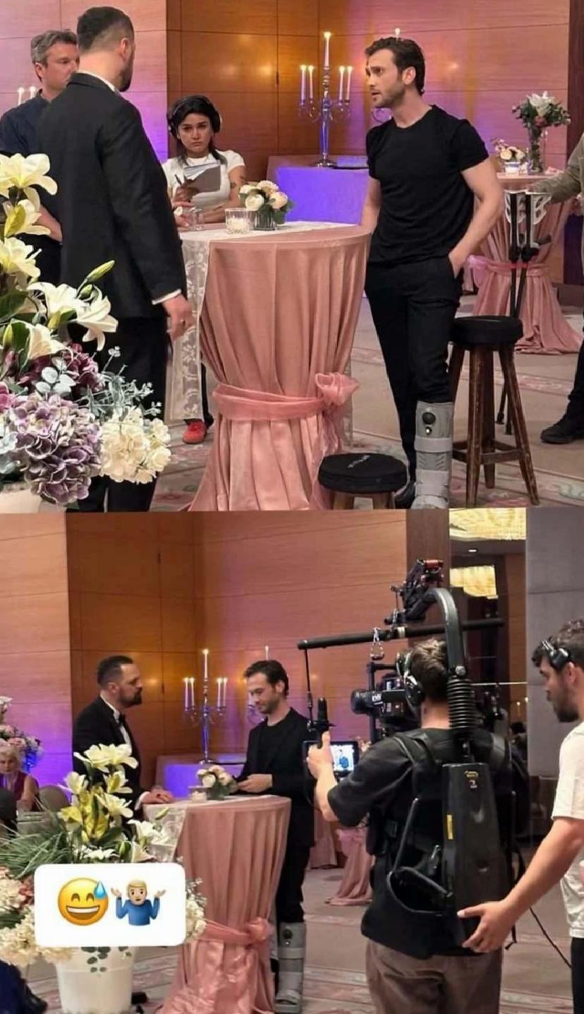 Aras Bulut İynemli, Ayağındaki Kırıkla Setine Döndü