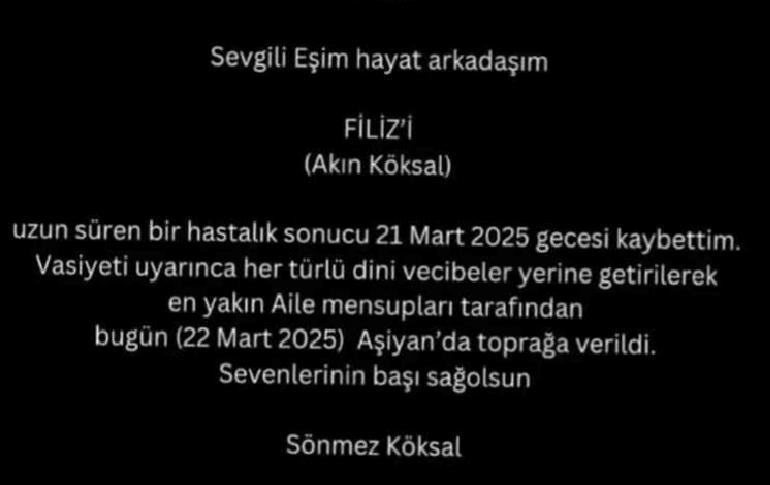 Filiz Akın'ın Vefatı ve Vasiyeti Üzerine Açıklamalar