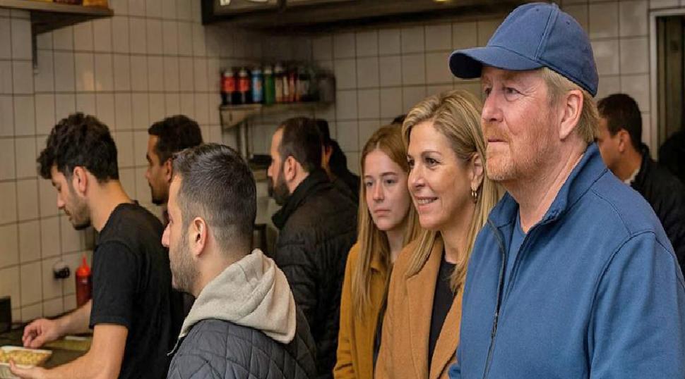 Türk Dönercide Sürpriz Ziyaret ve Sıraya Girip Sipariş Verdi