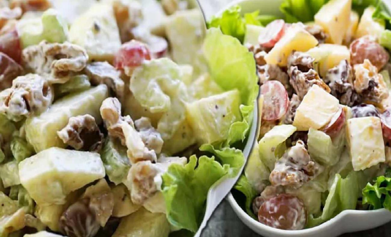 Waldorf salatası yapımı