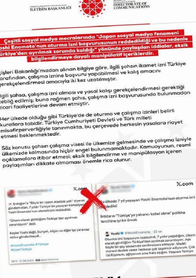 Türkiye’de Yaşayan Japon Youtuber Yoshi Enomoto’nun Oturma İzni Krizi ve DMM Açıklaması