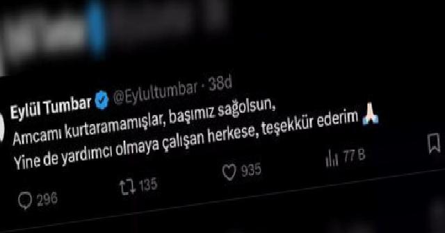 Ünlü oyuncu Eylül Tumbar’ın amcası Balıkesir depreminde hayatını kaybetti!