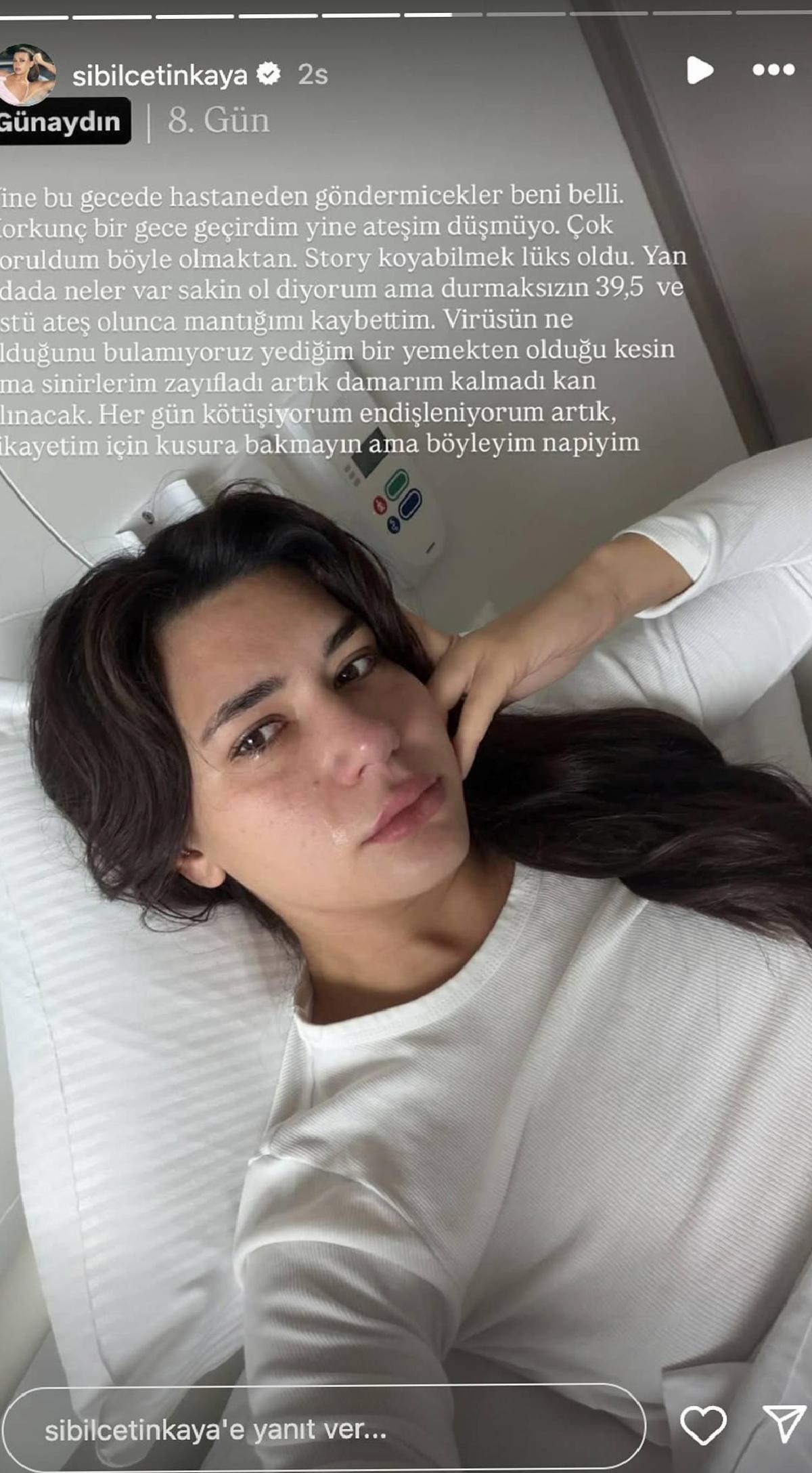 Sibil Çetinkaya: Sekiz Günlük Ateş Mücadelesi ve Takipçilerine Dair Duygusal Güncelleme