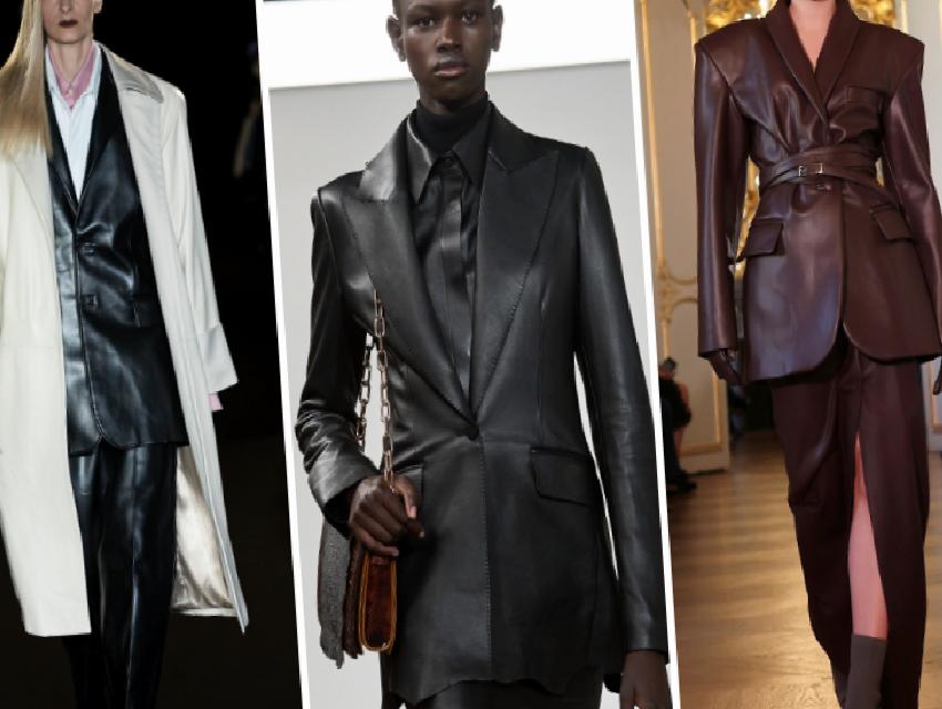 Deri Blazer Trendine Yolculuk: 2025 Sonbahar/Kış Sezonunun Şık Katmanı