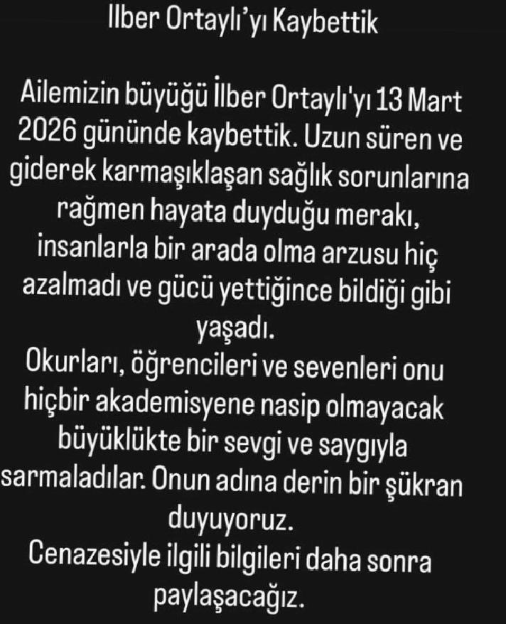 İlber Ortaylı: Kıymetli Tarihçinin Vefatı ve Cenaze Programı