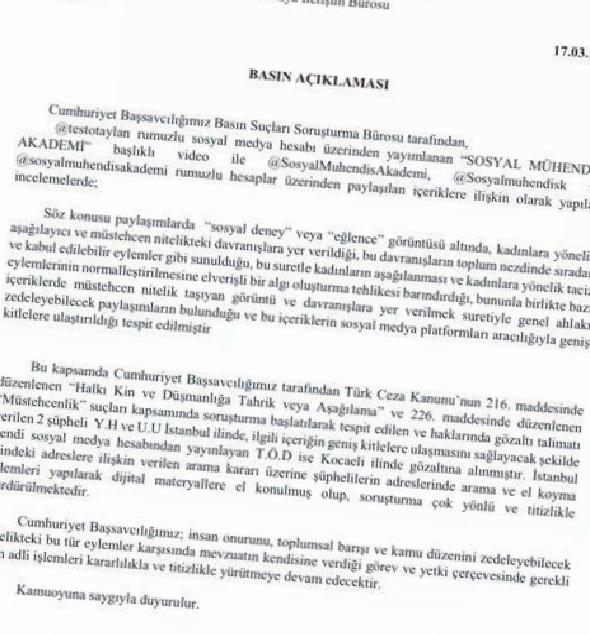 Testo Taylan ve İlgili İçeriklere Yönelik Soruşturma: Kadınlara Yönelik Müstehcen İçerikler ve Gözaltılar