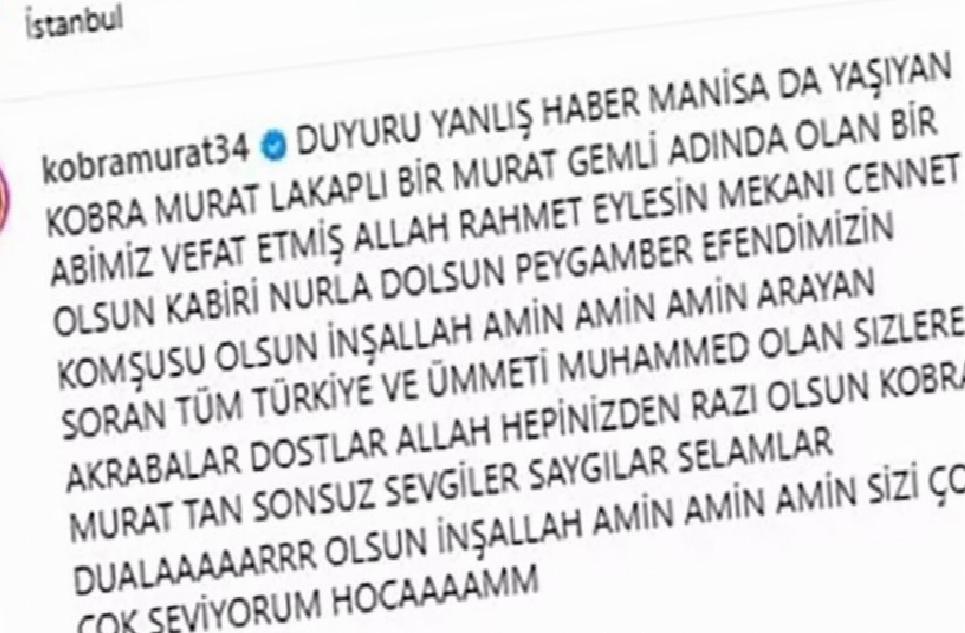 Kobra Murat Olayı: Ölüm İddiasının Akılcı Açıklaması ve Sonuçlar