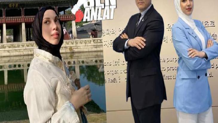 Promo image with three hosts: a woman in white attire with a hijab on the left, a man in a suit center, and a woman in a light blue blazer on the right; show logo in the background.