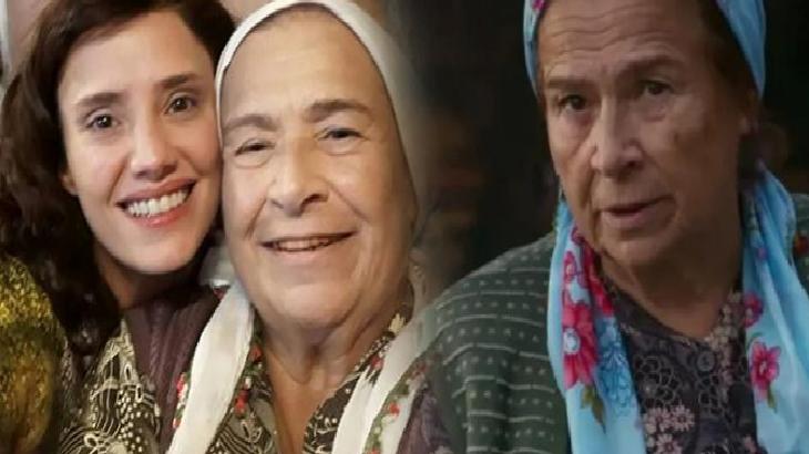 Three women of different ages smiling together: a young woman on the left, an elderly woman in the center, and a woman with a blue headscarf on the right.