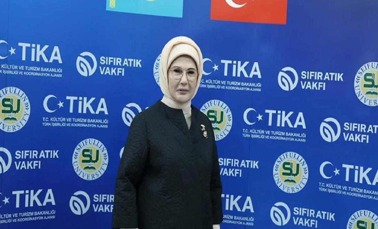 Emine Erdoğan'ın Kazakistan Ziyaretindeki Sıfır Atık Laboratuvarı Açılışı ve Eğitim İşbirlikleri