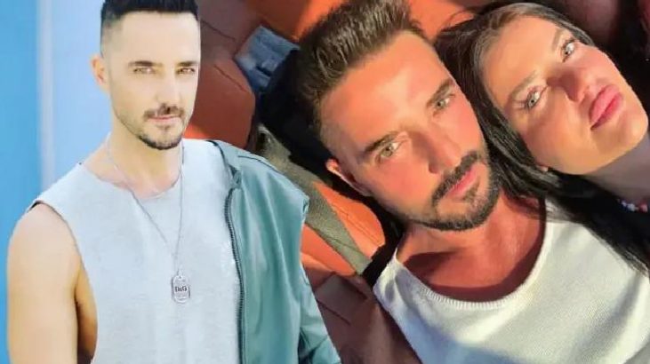 Collage of three people: a man in a sleeveless gray shirt on the left and a couple taking a selfie in a car on the right.
