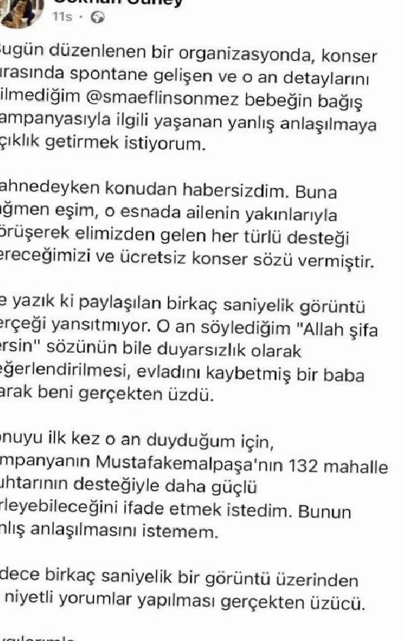 Gökhan Güney’le SMA Hastası Eflin Sönmez İçin Yaşanan Tepkiler ve Sonrasında Açıklama